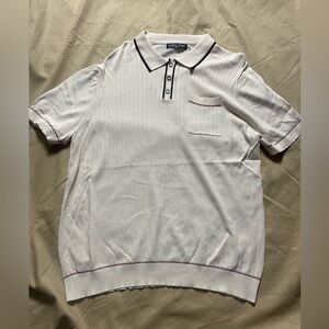 Paul Jones cream sweater with trim